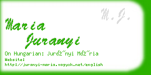 maria juranyi business card